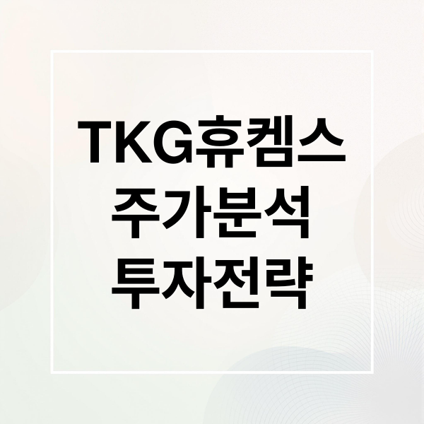 TKG휴켐스
주가분석
투자전략 (TKG휴켐스 주가 환율 변동)