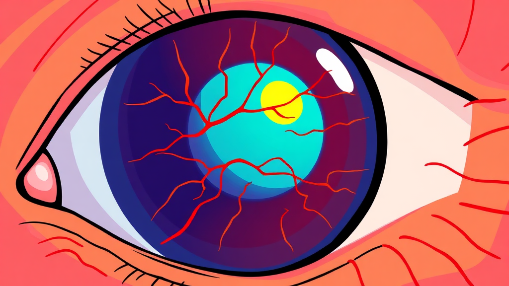 당뇨망막병증의 진단 방법: 안저검사부터 OCT까지 (cartoon 스타일)