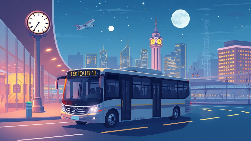 주요 노선별 시간표 (illustration 스타일)