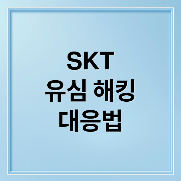 SKT
유심 해킹
대응법 (SKT 해킹 대응)
