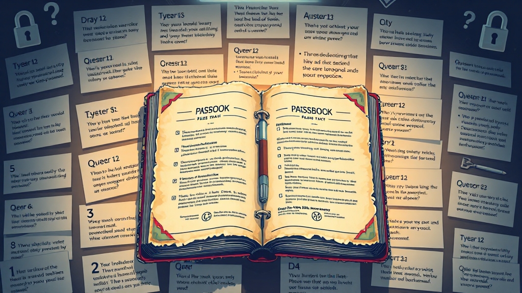 통장 관련 궁금증 해결 (FAQ) (illustration 스타일)