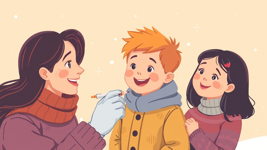 독감 예방접종, 왜 중요할까요? (illustration 스타일)