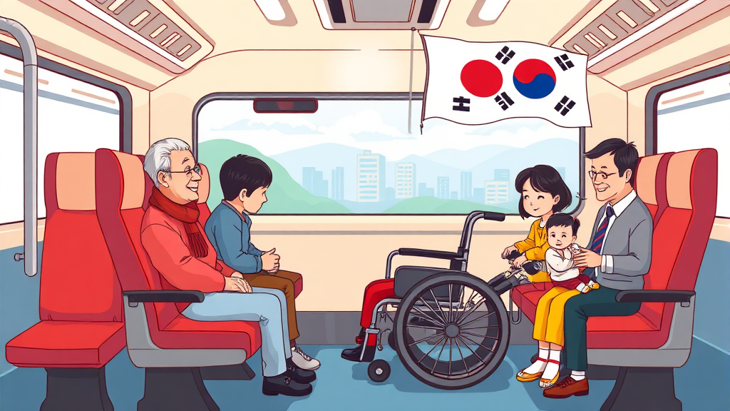 교통약자 사전 예매 안내 (cartoon 스타일)