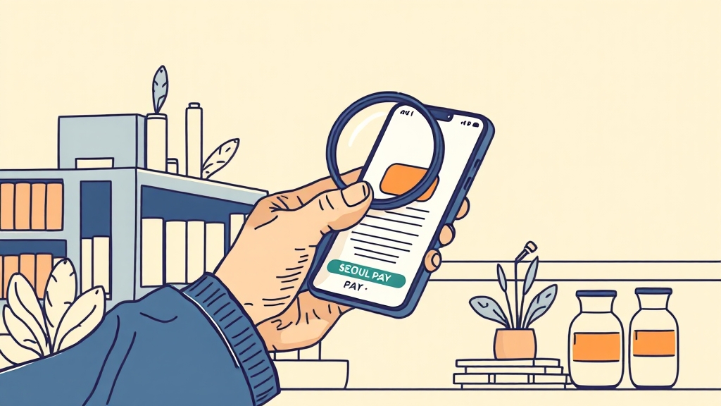 서울페이 사용 시 주의사항 (illustration 스타일)