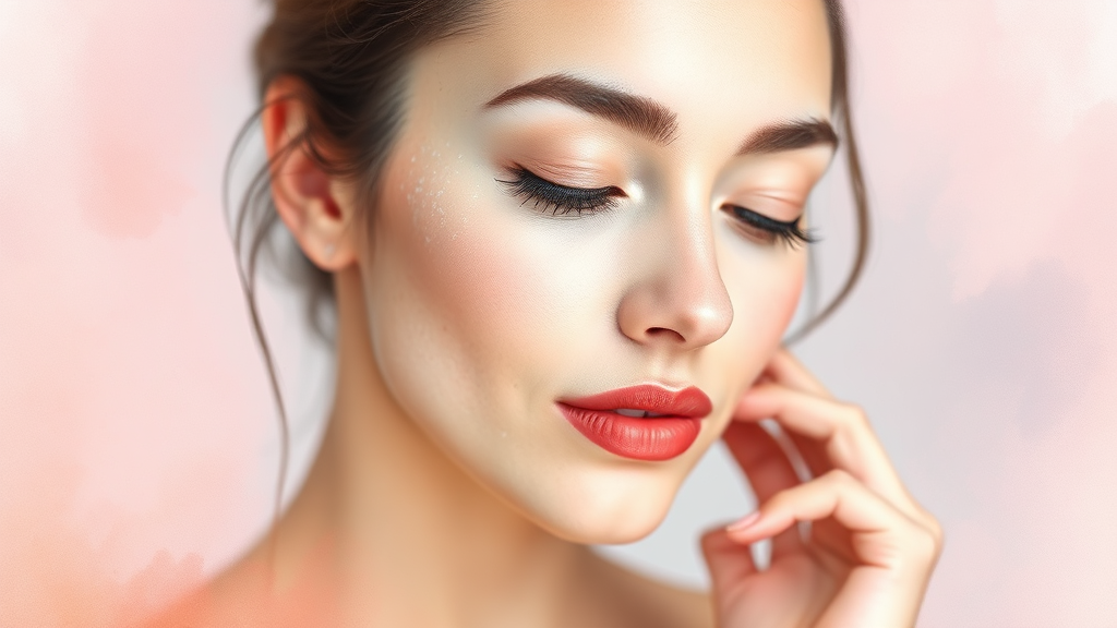 집에서 실천하는 건강한 피부 관리 (watercolor 스타일)