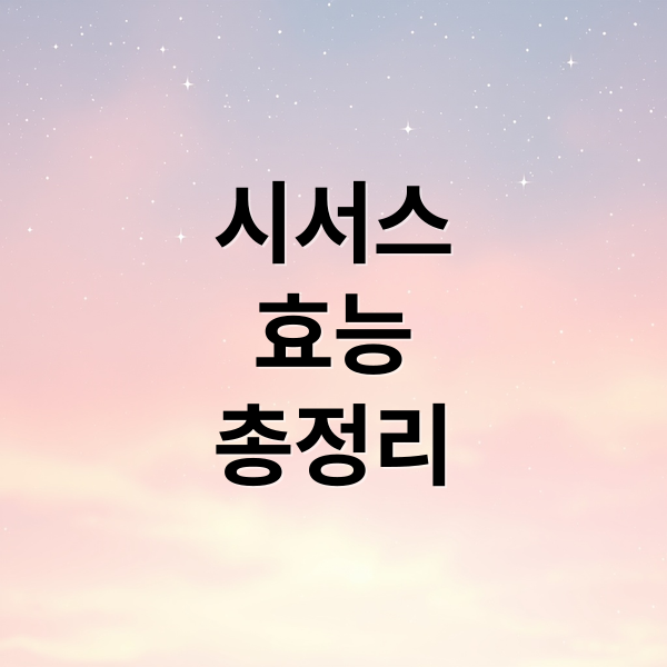 시서스
효능
총정리 (시서스 효능 부작용)