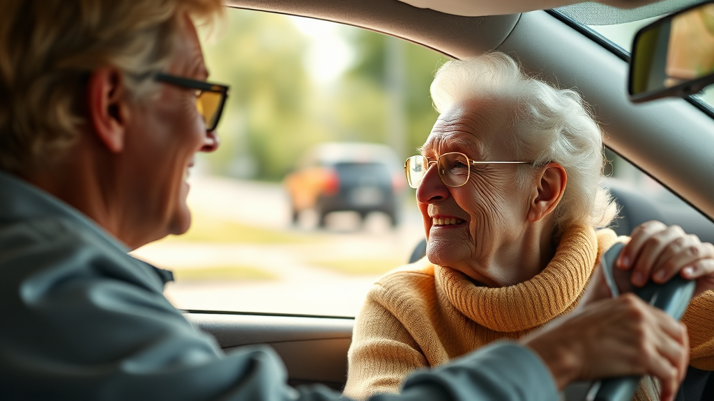 고령 운전자 적성검사 항목 및 교통안전교육 (realistic 스타일)