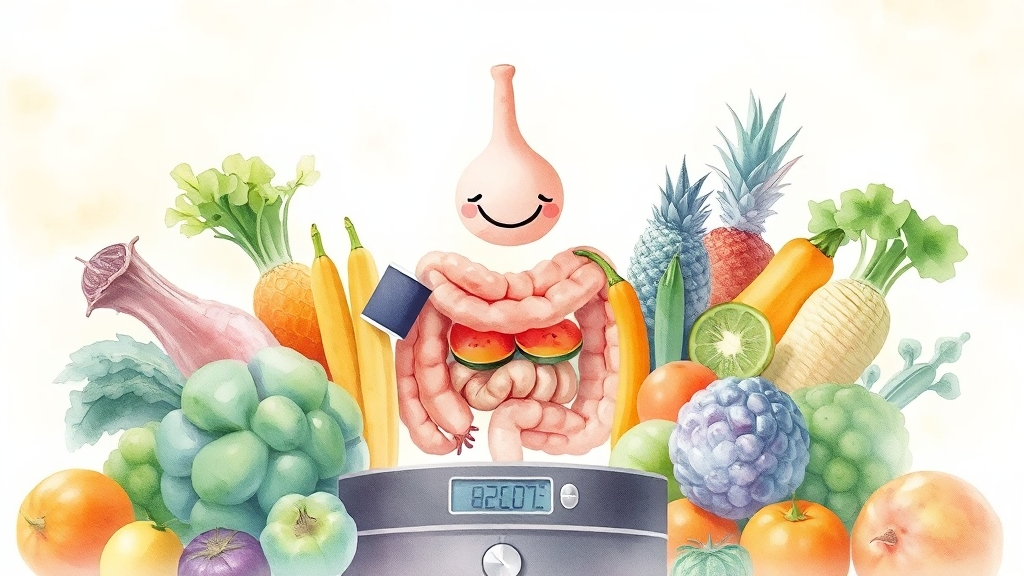 대장암 예방 식습관 개선 (watercolor 스타일)