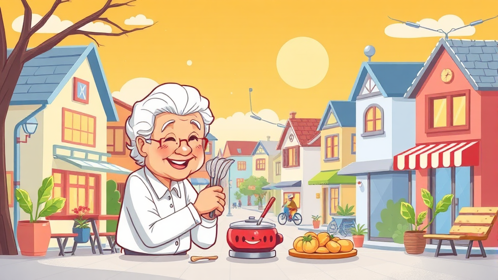 실버타운 비용 구성 (cartoon 스타일)