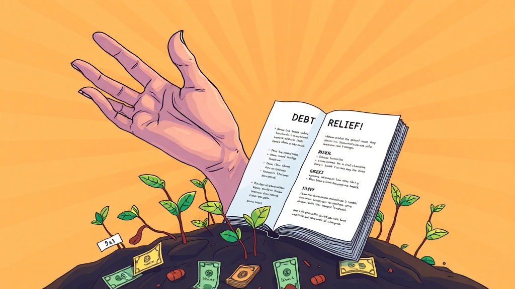 빚탕감, 어떻게 신청하나요? (illustration 스타일)