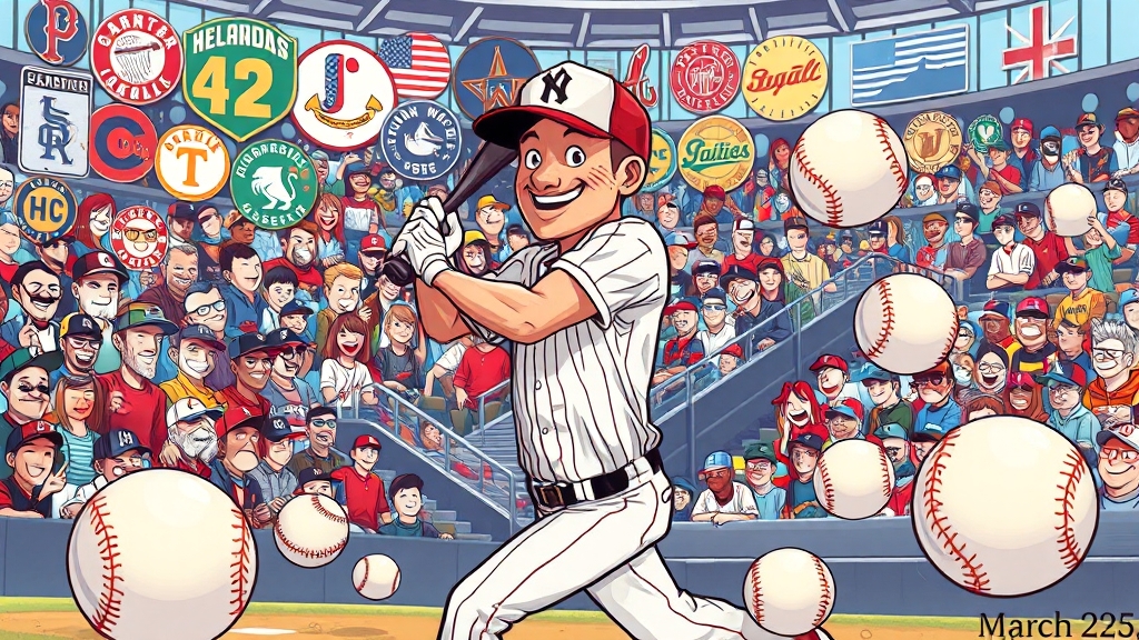 2025 시범경기 및 개막 일정 (cartoon 스타일)