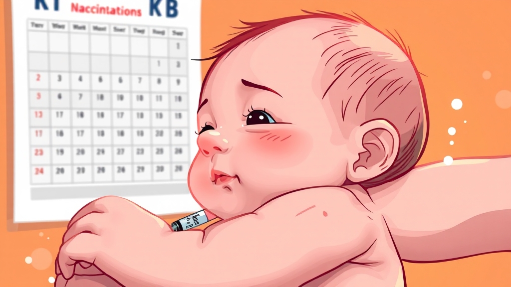 필수 접종 시기 (cartoon 스타일)